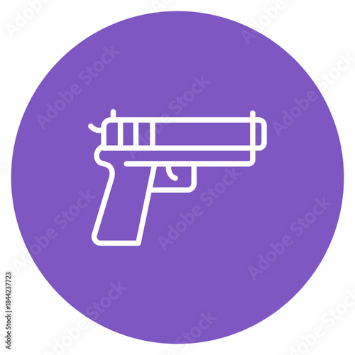 Gun icon vector image. Can be used for Shooting.