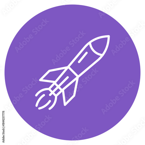 Missile icon vector image. Can be used for Shooting.