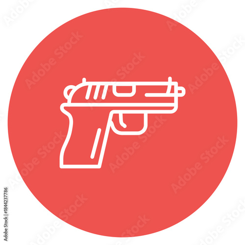 Pistol icon vector image. Can be used for Shooting.