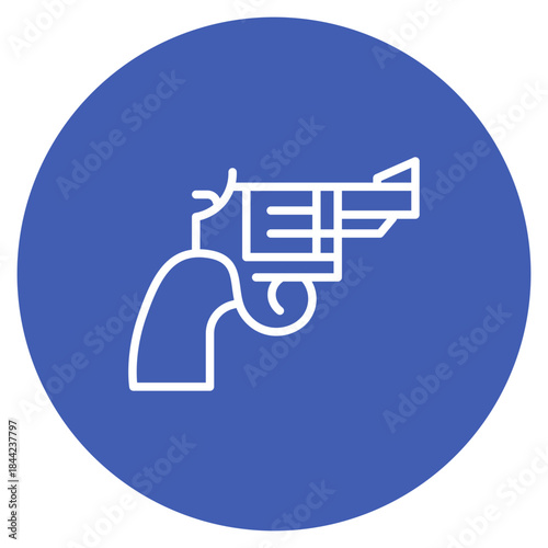 Revolver icon vector image. Can be used for Shooting.