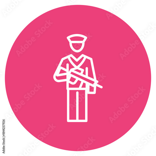 Soldier icon vector image. Can be used for Shooting.