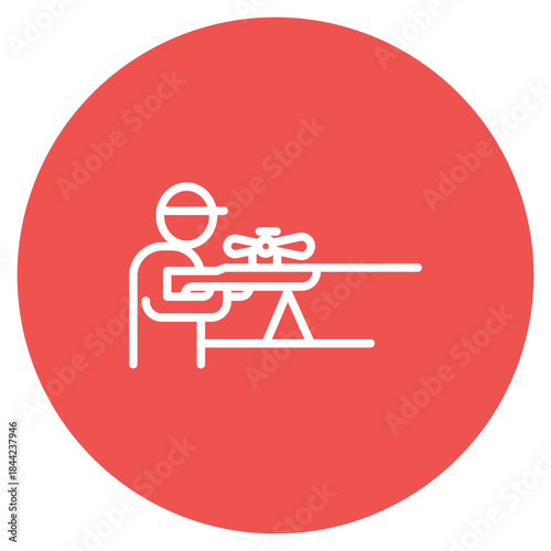 Shooting in standing position icon vector image. Can be used for Shooting.