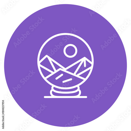 Crystal Ball icon vector image. Can be used for Fairytale.