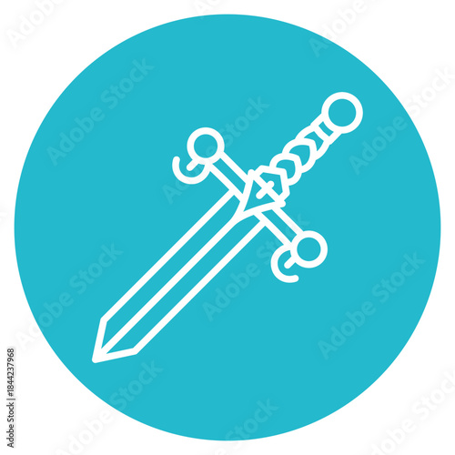 Excalibur icon vector image. Can be used for Fairytale.