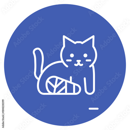 Injured Cat icon vector image. Can be used for Veterinary.
