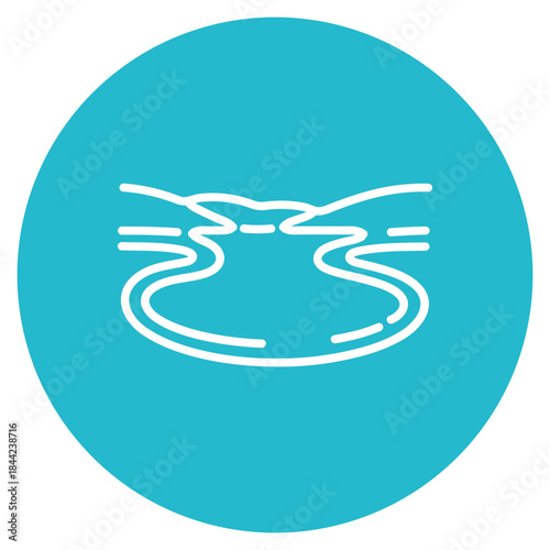 Lagoon icon vector image. Can be used for Rainforest.