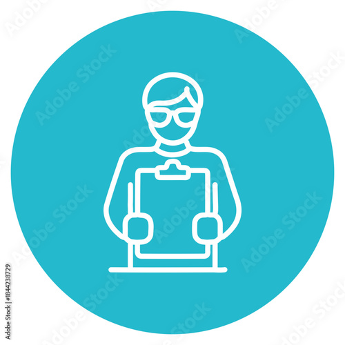 Researcher icon vector image. Can be used for Rainforest.