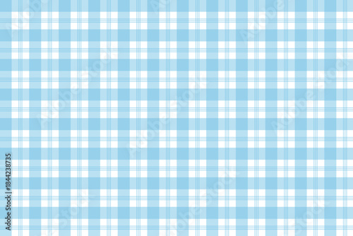Seamless classic pastel blue gingham plaid pattern background