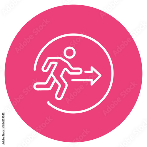 Evacuation icon vector image. Can be used for Crisis Mangement.