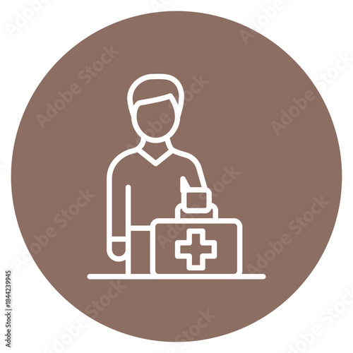 First Aid Responder icon vector image. Can be used for Public Services.