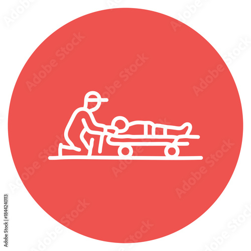 Medical Evacuation Team icon vector image. Can be used for Public Services.