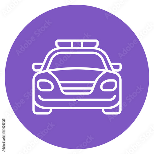 Patrol Car icon vector image. Can be used for Public Services.