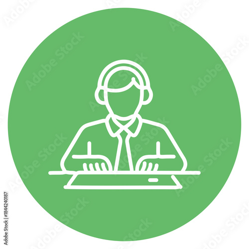 Police Dispatcher icon vector image. Can be used for Public Services.