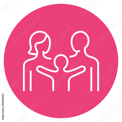 Family Therapy icon vector image. Can be used for Addiction.