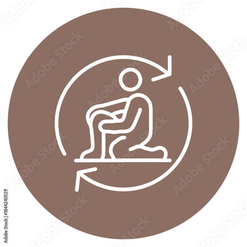 Exercise Dependence icon vector image. Can be used for Addiction.