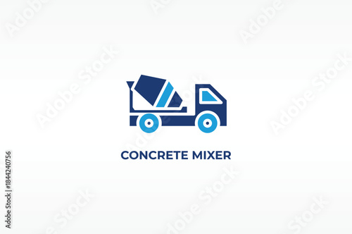 CONCRETE MIXER vector, icon or logo sign isolated symbol illustration