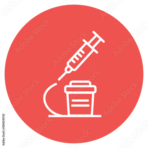 Needle Exchange icon vector image. Can be used for Addiction.