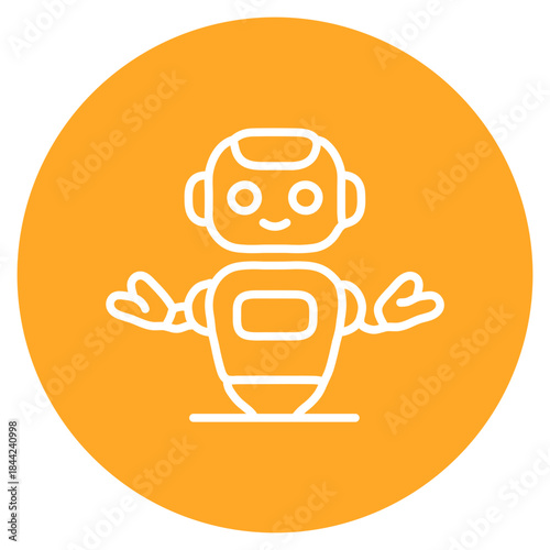 Personal Robot icon vector image. Can be used for Cyberpunk.