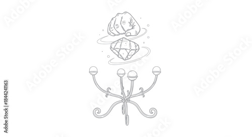 Conceptual illustration of magical energy power generation