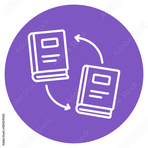Book Exchange icon vector image. Can be used for Coworking Space.