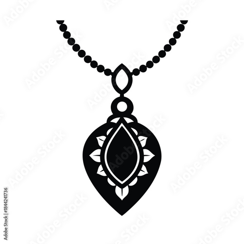 Omani Silver Pendant Jewelry Vector