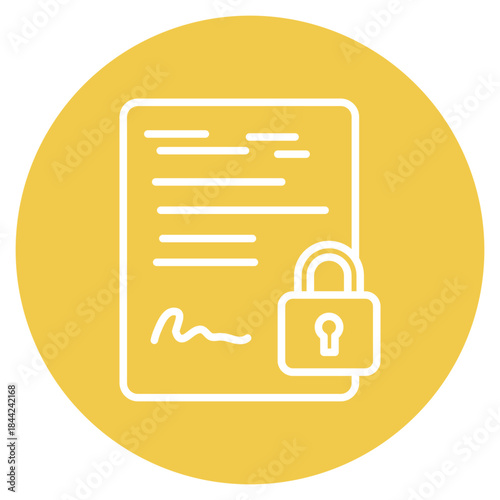 Confidentiality Agreement icon vector image. Can be used for Compliance And Regulation.