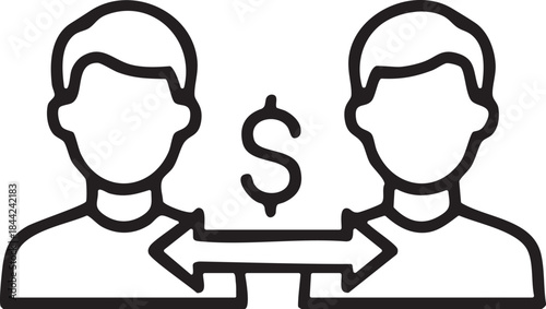 P2p money exchange icon