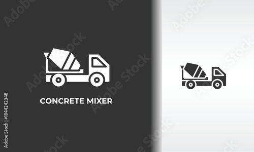 Concrete Mixer Vector, Icon Or Logo Sign Isolated Symbol Illustration