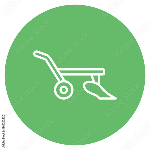 Plough icon vector image. Can be used for Agriculture.