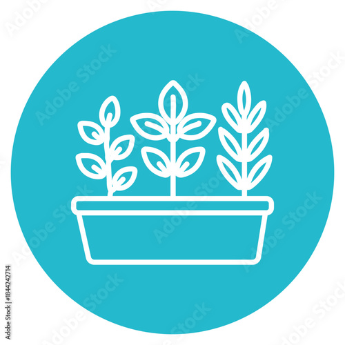 Herb Garden icon vector image. Can be used for Agriculture.