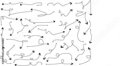 Intricate network diagram with arrows and lines