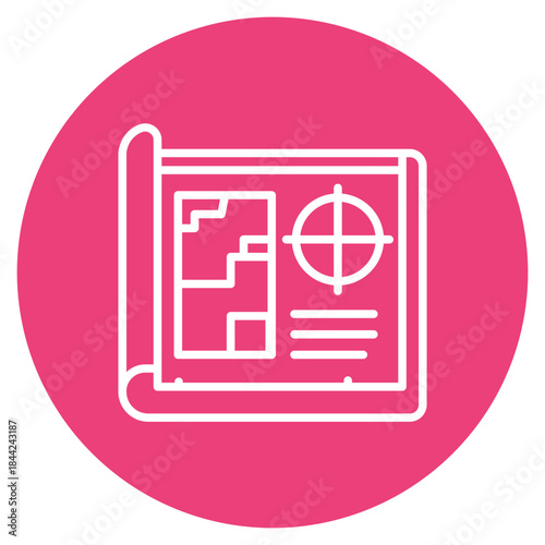 Blueprint Document icon vector image. Can be used for Documents And Files.