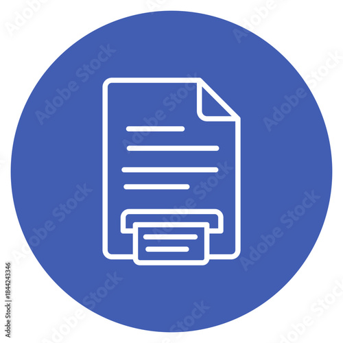 File Print icon vector image. Can be used for Documents And Files.