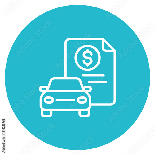 Auto Loan icon vector image. Can be used for Credit And Loan.