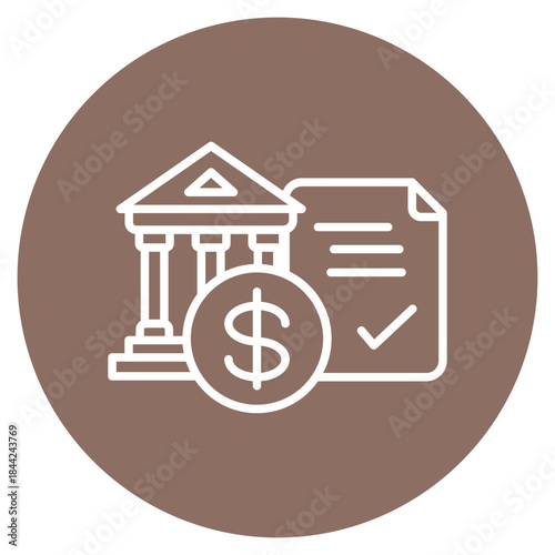 Bank Loan icon vector image. Can be used for Credit And Loan.