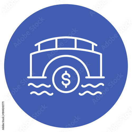 Bridge Loan icon vector image. Can be used for Credit And Loan.
