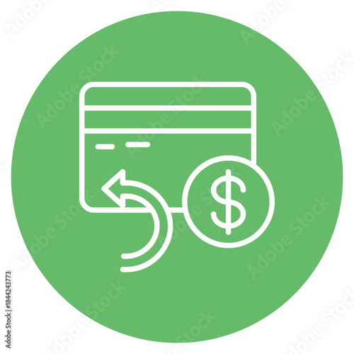 Chargeback icon vector image. Can be used for Credit And Loan.