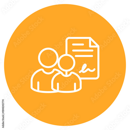 Co-Signer icon vector image. Can be used for Credit And Loan.