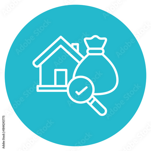Collateral Appraisal icon vector image. Can be used for Credit And Loan.