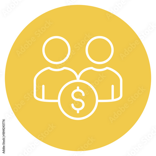 Co-Borrower icon vector image. Can be used for Credit And Loan.