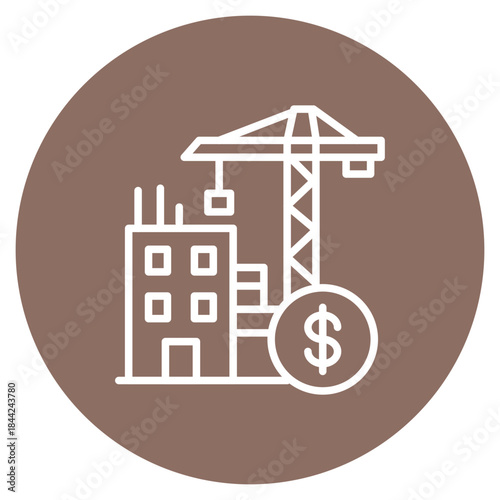 Construction Loan icon vector image. Can be used for Credit And Loan.