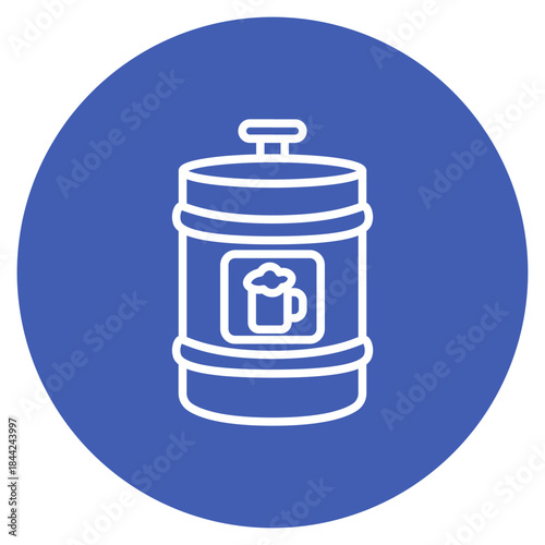 Beer Keg icon vector image. Can be used for Bar.