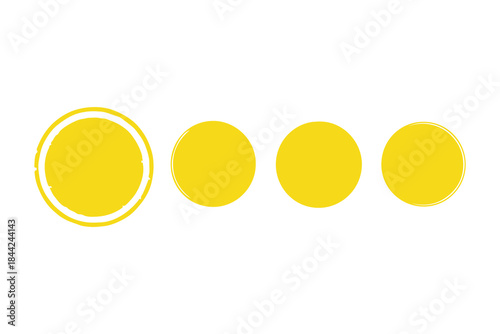 Bright yellow Easter eggs on a clean white background in a simple and colorful design