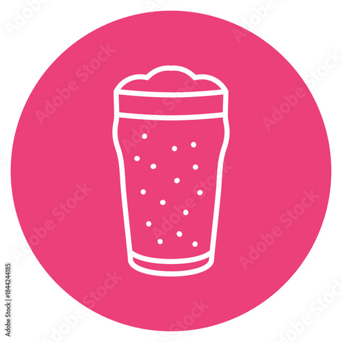 Pint Glass icon vector image. Can be used for Bar.