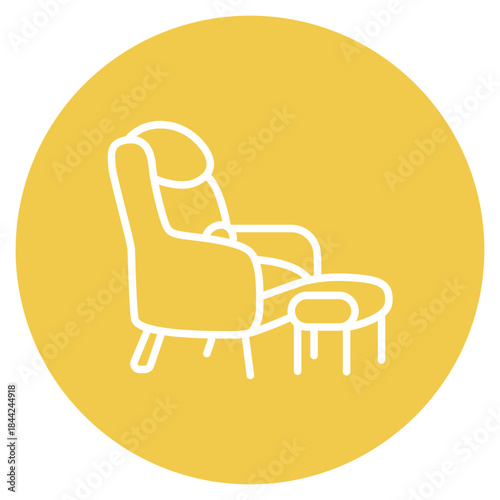 Nursing Chair icon vector image. Can be used for Maternity.