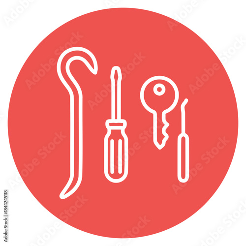 Burglary Tools icon vector image. Can be used for Crime Investigation.