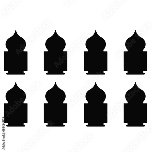 Islamic Design Elements Megapack: Mosque Silhouettes, Halal Certification Labels, and Ramadan Religious Icons
