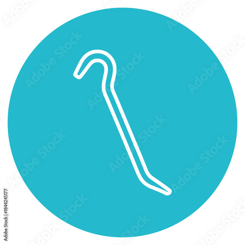 Crowbar icon vector image. Can be used for Crime Investigation.