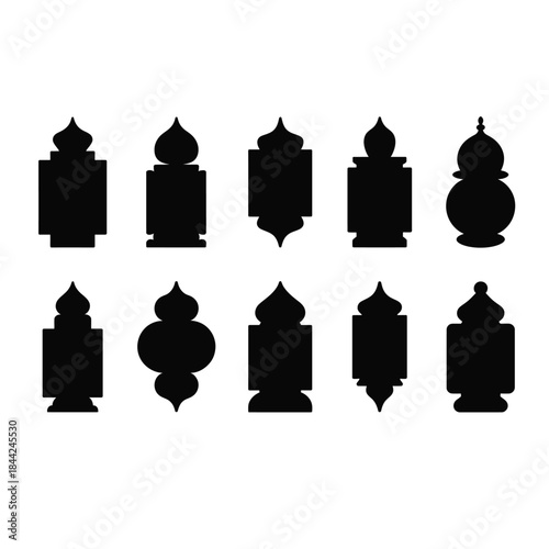 Islamic Design Elements Megapack: Mosque Silhouettes, Halal Certification Labels, and Ramadan Religious Icons