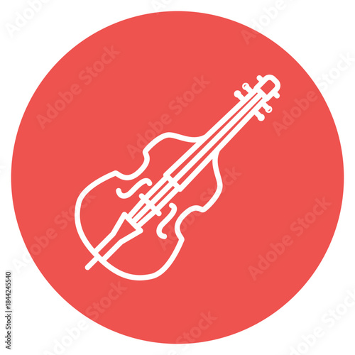 Double Bass icon vector image. Can be used for Artist Studio.